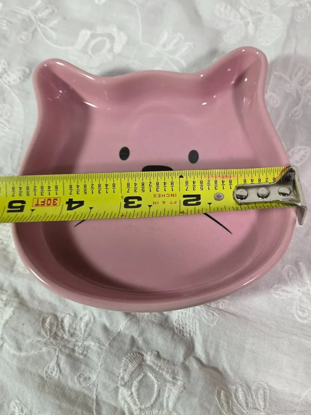Whisker City Pink Cat Dish